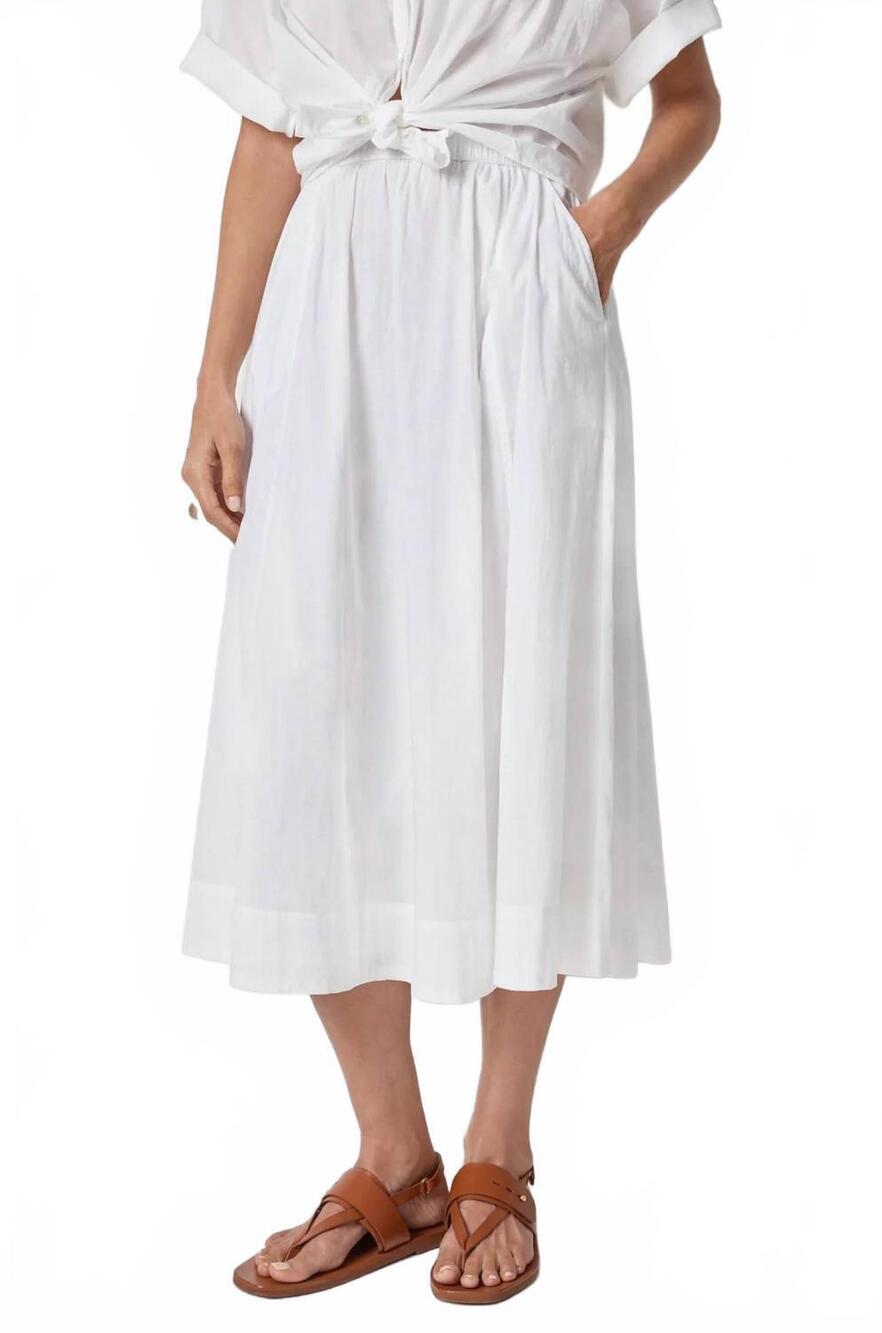 NEW LILLA P voile circle skirt in white